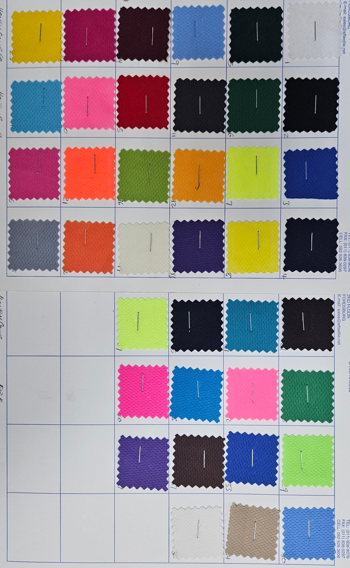 Netball Bibs - Set of 7 - With lettering - Mini Matt/Honeycomb - MTO