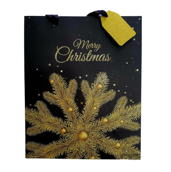 Giftbag - Christmas Black - Medium