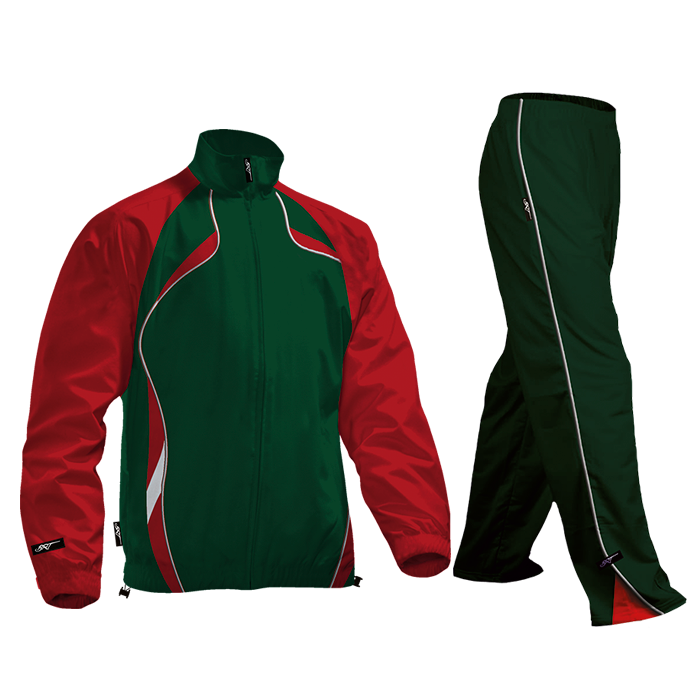 BRT Reflect Tracksuit - Bottle Green/Red