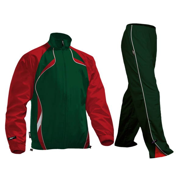 BRT Reflect Tracksuit - Bottle Green/Red