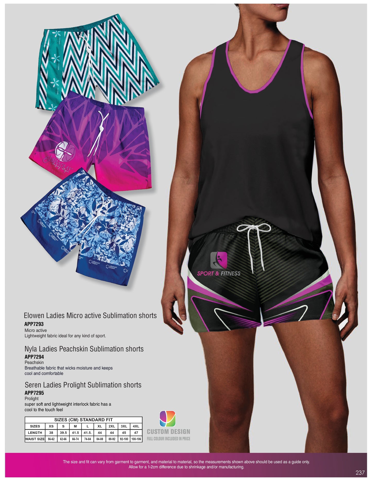 Ladies Sublimation Shorts