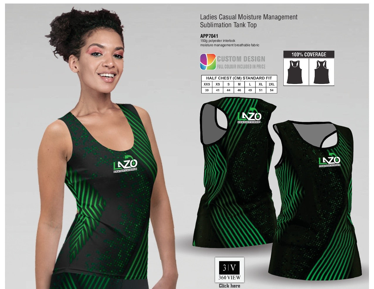 Ladies Casual Tank Top - Sublimated