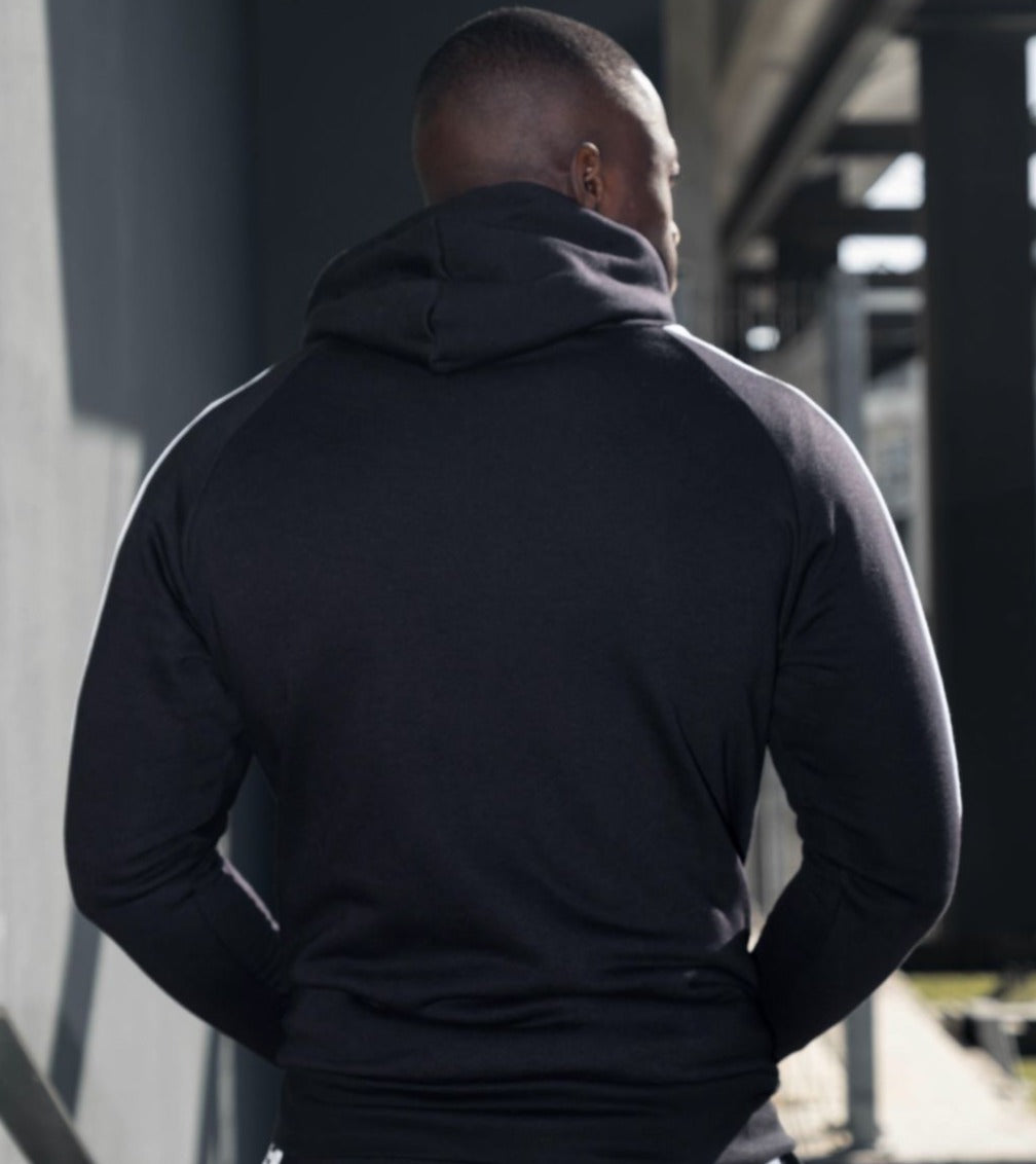 PANDA Logo Black Hoodie - Zip Up