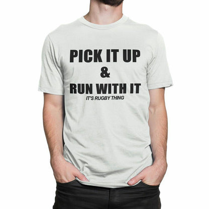 Printed T-Shirt with Quote - Rugby
