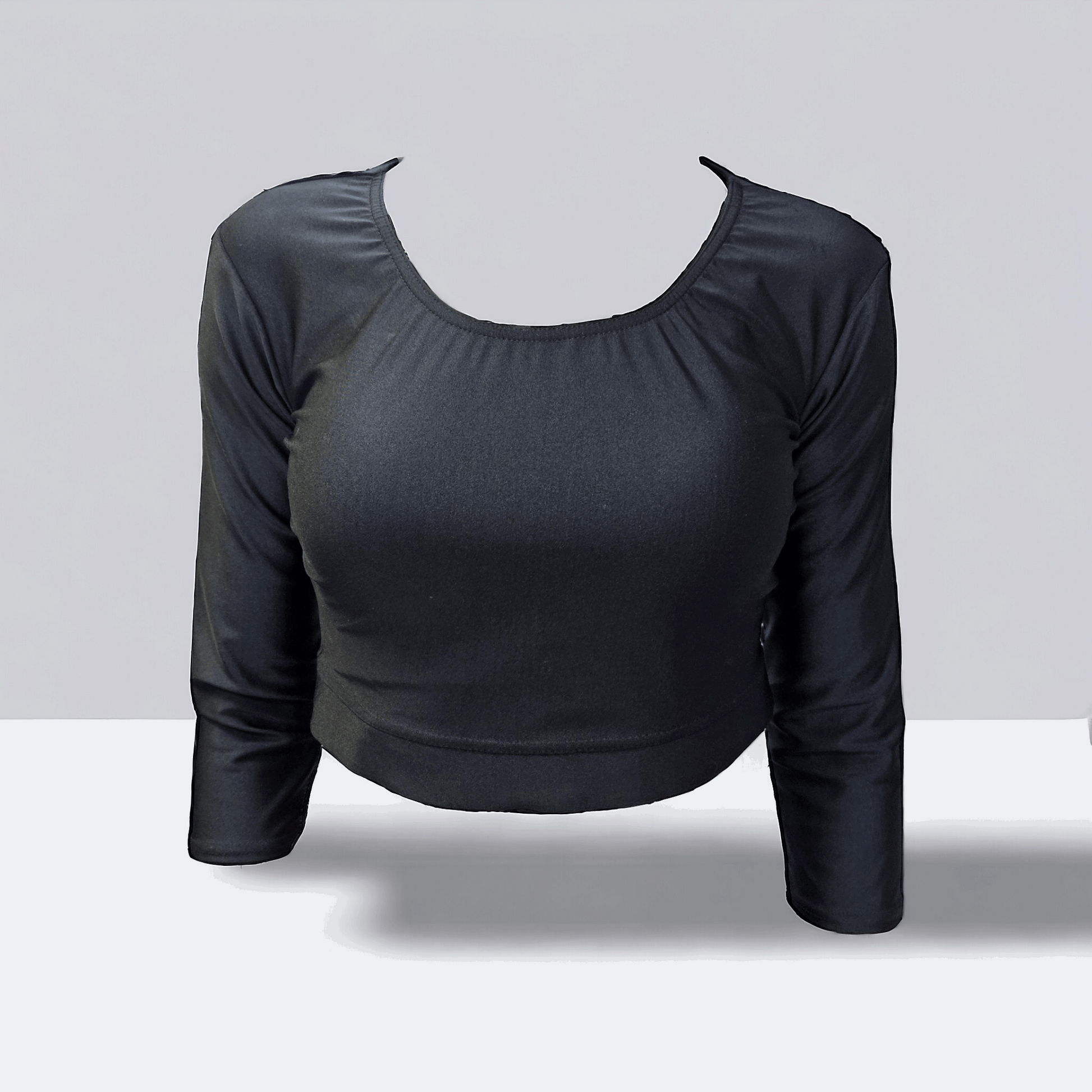 ATHLU L/S Cropped Top with Mesh Back