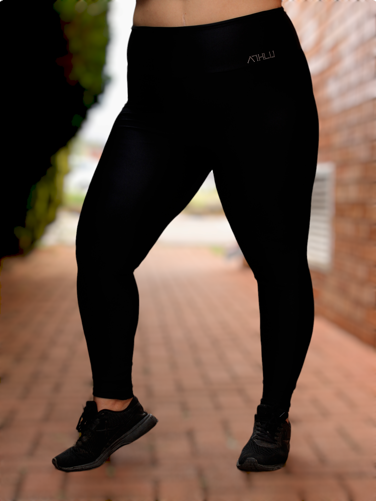 ATHLU Ladies High Waist Plus Size Tights - Black – Adtitude Sport