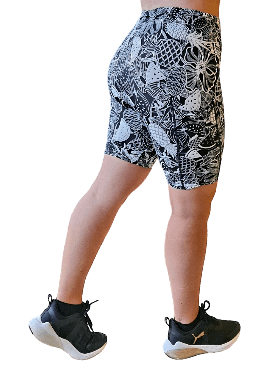 ATHLU Running Short Tights with Pocket - Pineapples