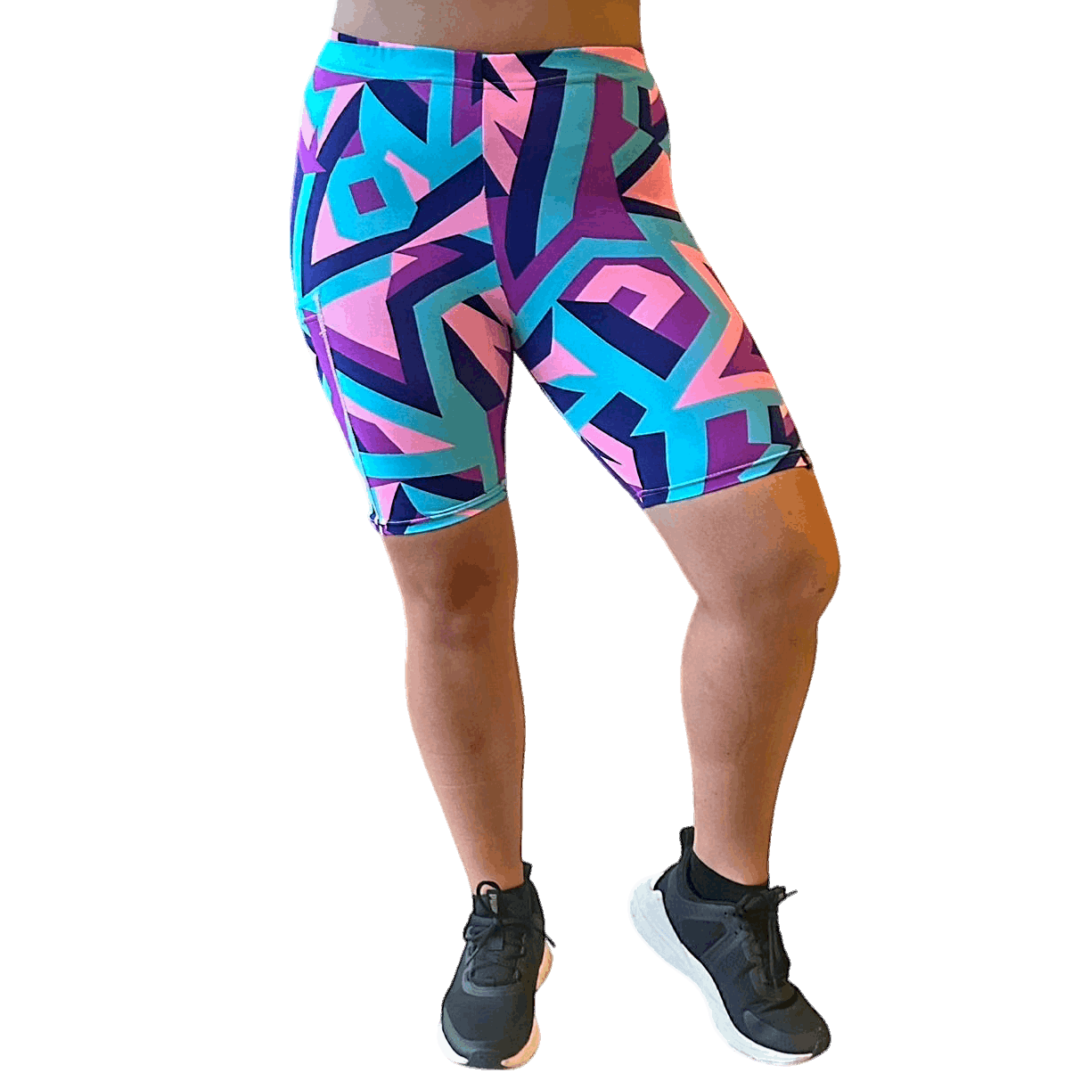 ATHLU Running Short Tights with Pocket - PinkGeo
