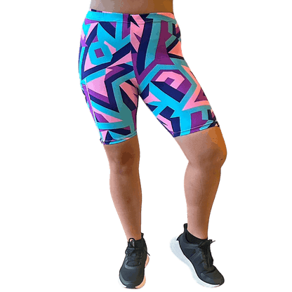 ATHLU Running Short Tights with Pocket - PinkGeo