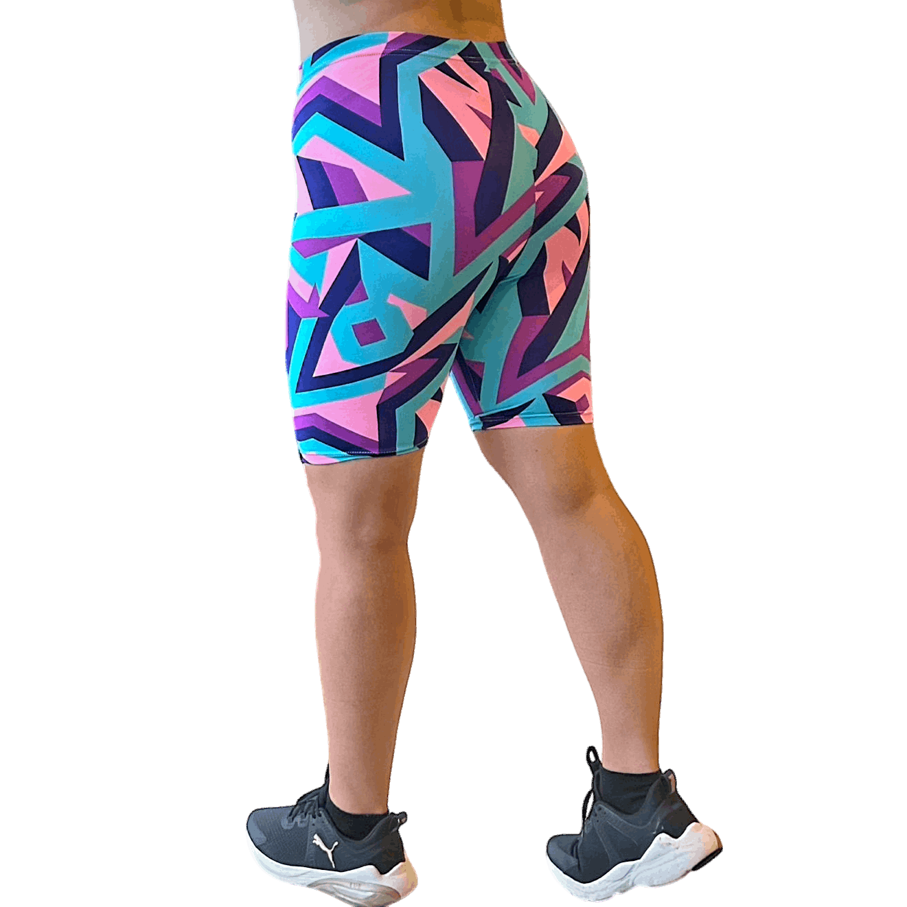 ATHLU Running Short Tights with Pocket - PinkGeo