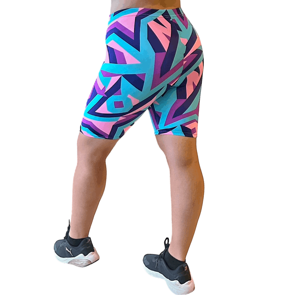 ATHLU Running Short Tights with Pocket - PinkGeo