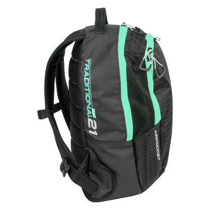 BRABO Hockey Backpack Traditional - JNR - Black/Mint