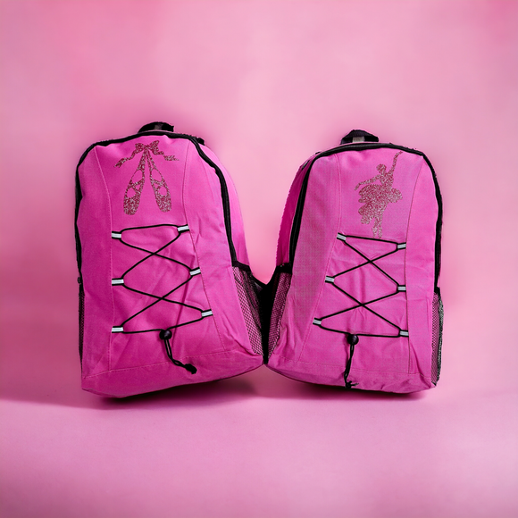 Ballet Backpack with glitter print