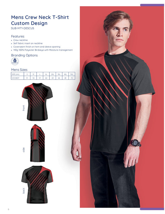 Crew Neck T-Shirt - Sublimated - SNR