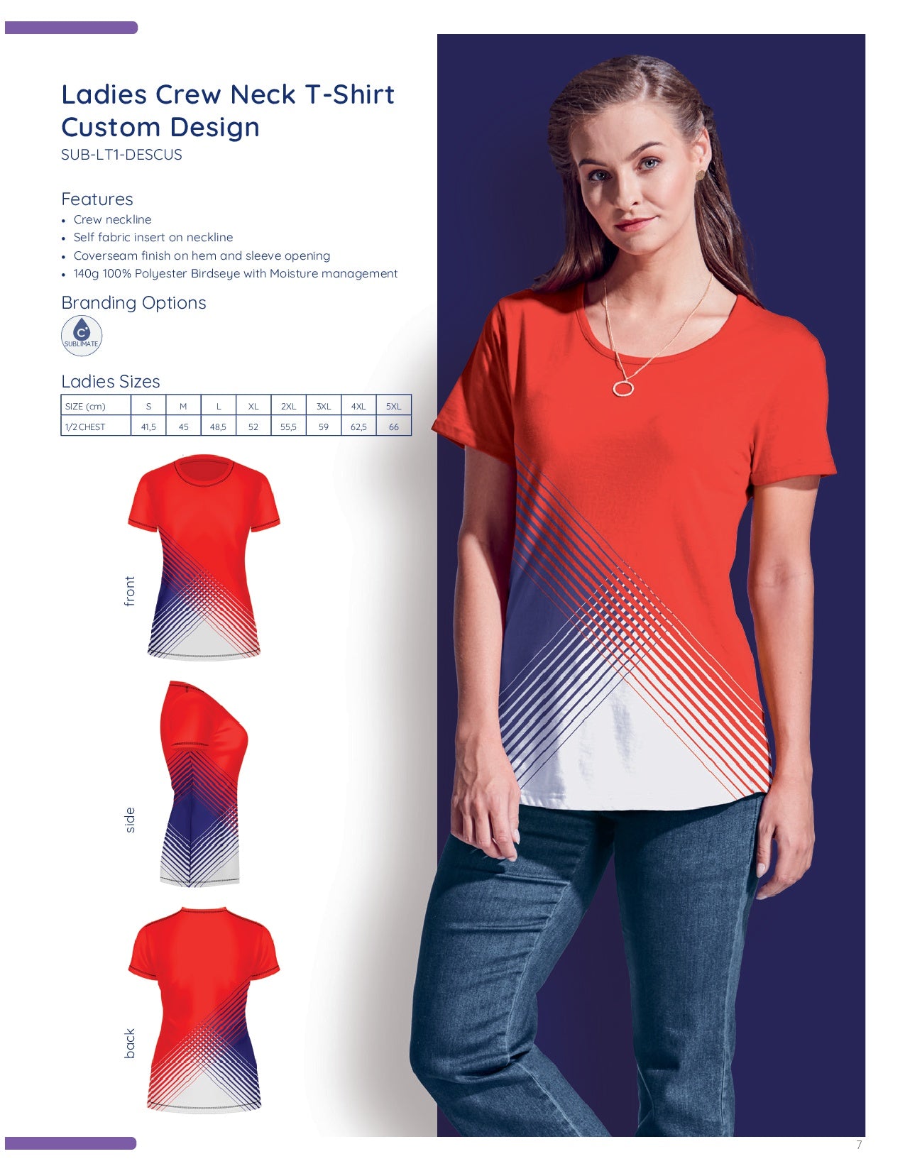 Crew Neck T-Shirt - Sublimated - SNR
