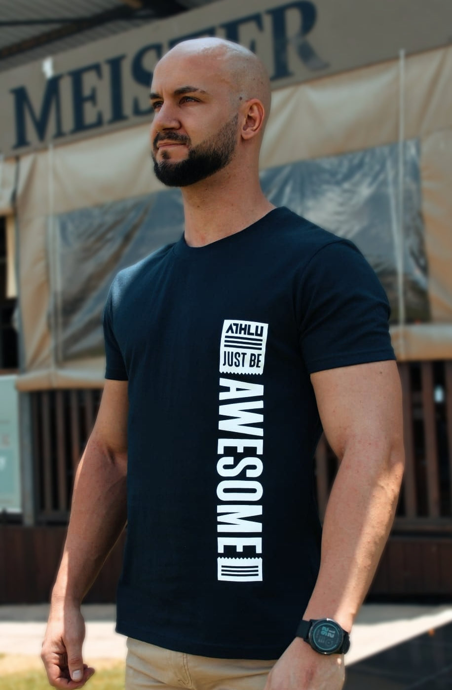 ATHLU Mens Basic T's - Just Be Awesome