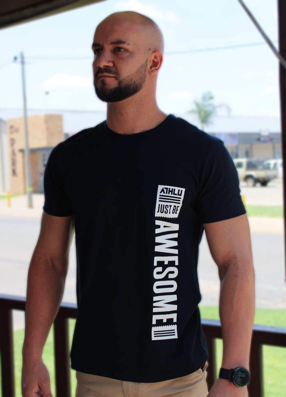 ATHLU Mens Basic T's - Just Be Awesome