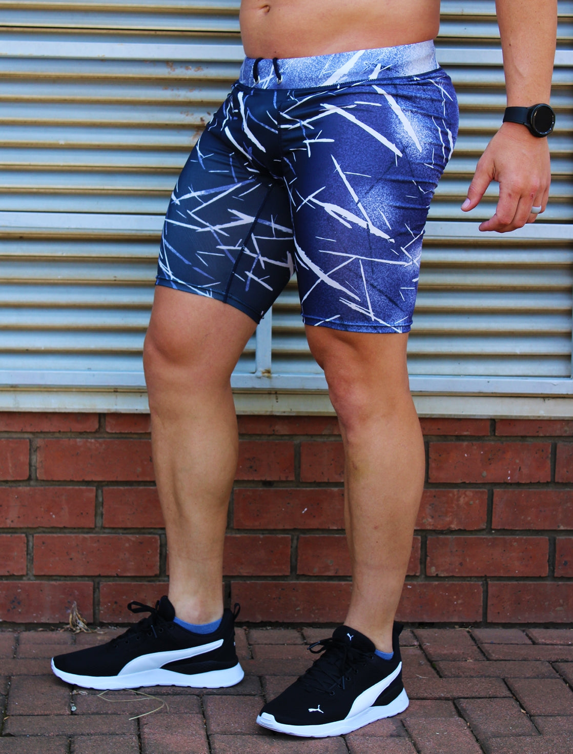 ATHLU Mens Short Tights - Navy