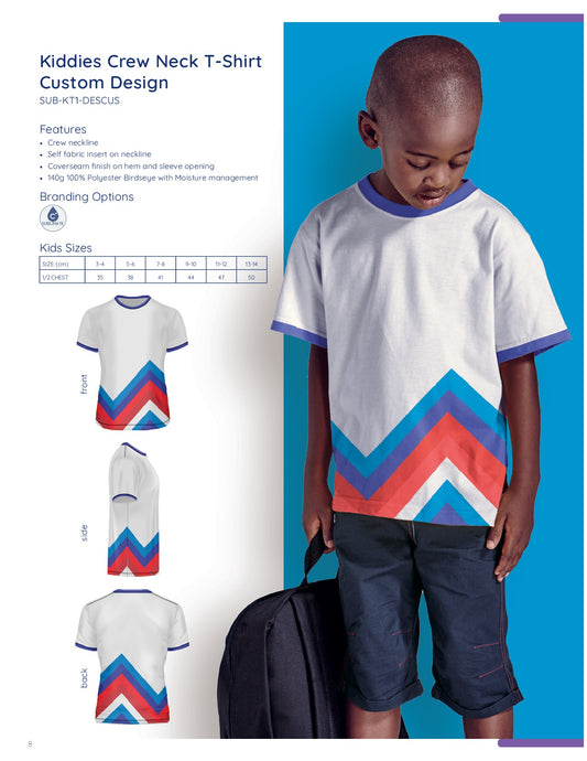 Crew Neck T-Shirt - Sublimated - JNR