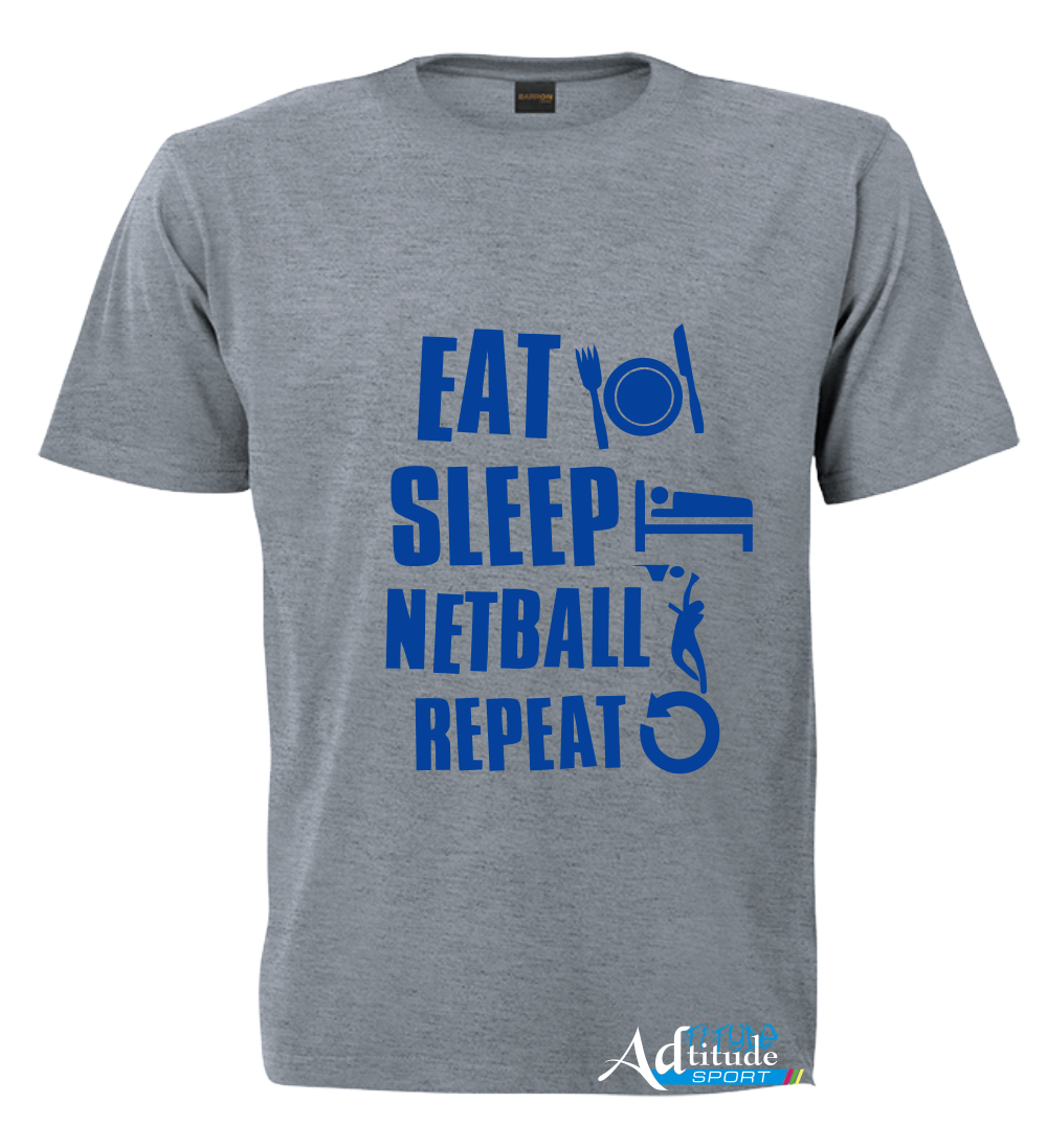 Printed T-Shirt with Quote Shortsleeve - Netball