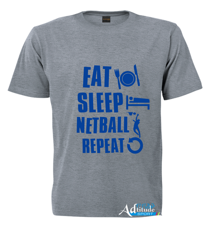 Printed T-Shirt with Quote Shortsleeve - Netball