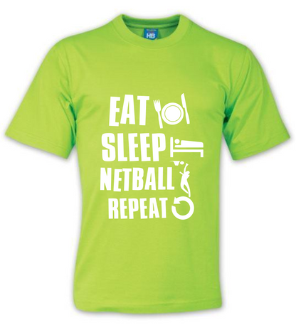 Printed T-Shirt with Quote Shortsleeve - Netball