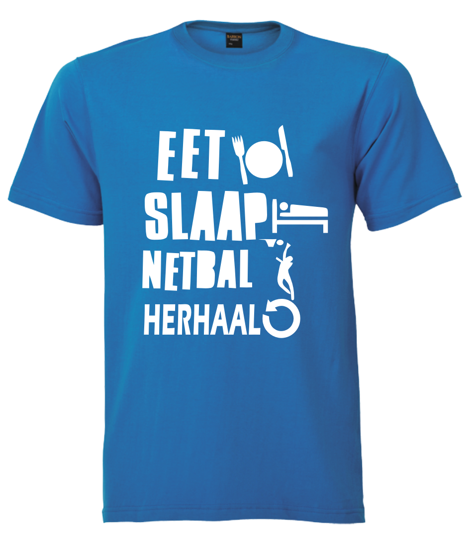 Printed T-Shirt with Quote Shortsleeve - Netball