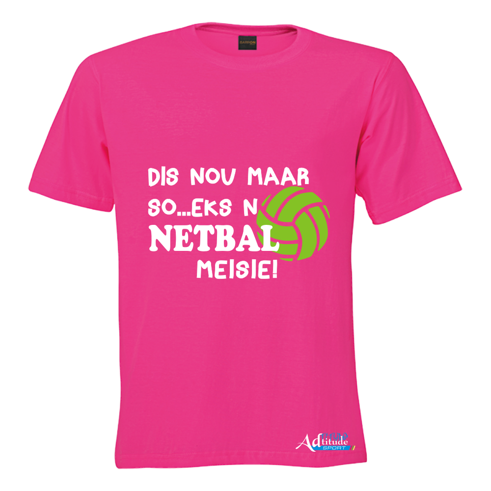 Printed T-Shirt with Quote Shortsleeve - Netball