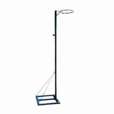Netball Adjustable Post with Pole, Base, Ring & Net - Set of 2