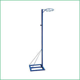 Netball Adjustable Post with Pole, Base, Ring & Net - Set of 2