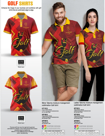 ATHLU Golfer Short Sleeve - Mens/Ladies - Sublimated