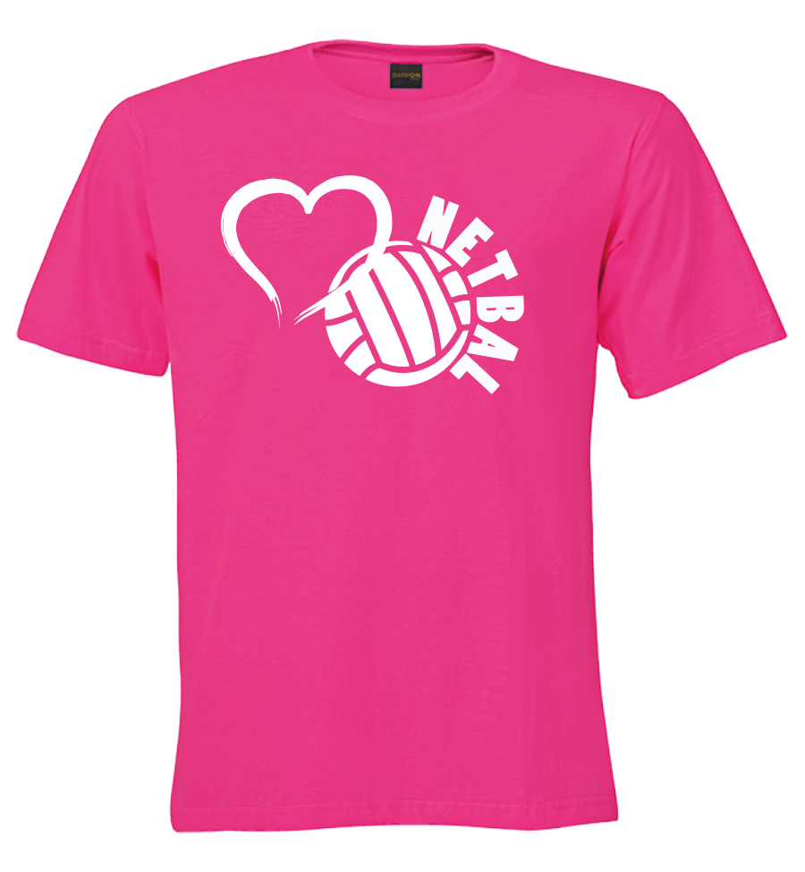 Printed T-Shirt with Quote Shortsleeve - Netball