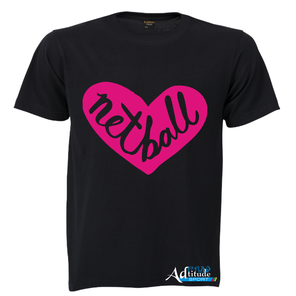 Printed T-Shirt with Quote Shortsleeve - Netball