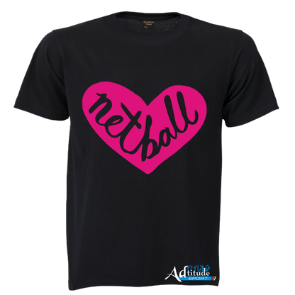 Printed T-Shirt with Quote Shortsleeve - Netball