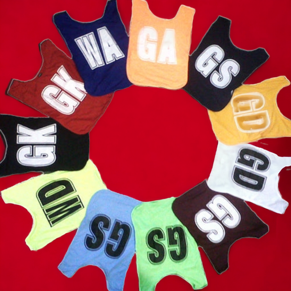 Netball Bibs - Mini Netball - Set of 8 - Inside/Outside/Double Sided ...