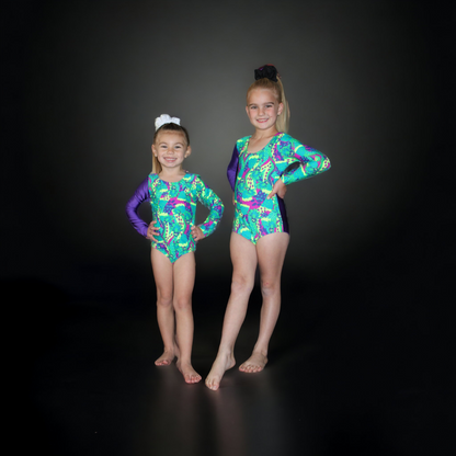 ATHLU Girls Long Sleeve Leotards - CrazyNeons