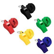 Whistle Plastic with Lanyard