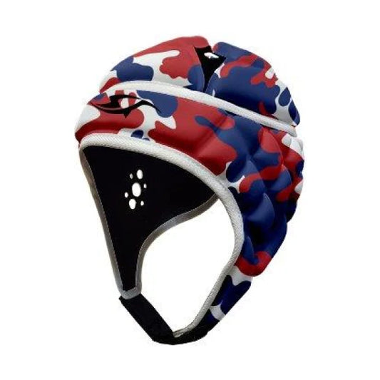 Scrum Cap / Headgear - Storm Force - Camo Blue/Red