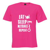 Printed T-Shirt with Quote Shortsleeve - Netball