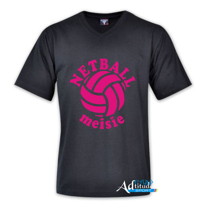 Printed T-Shirt with Quote Shortsleeve - Netball
