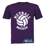 Printed T-Shirt with Quote Shortsleeve - Netball