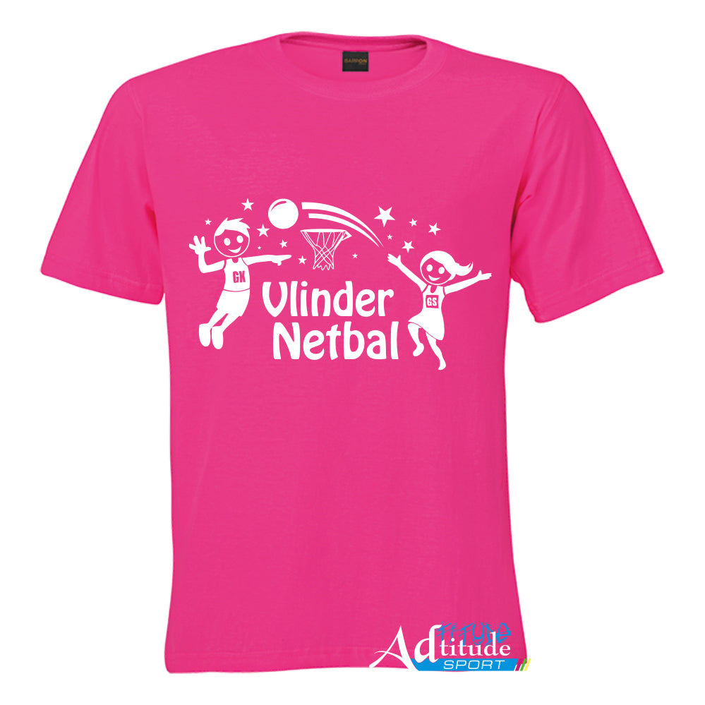 Printed T-Shirt with Quote Shortsleeve - Netball