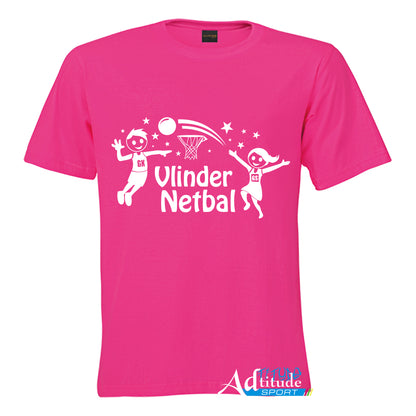 Printed T-Shirt with Quote Shortsleeve - Netball