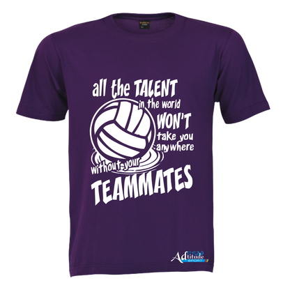 Printed T-Shirt with Quote Shortsleeve - Netball