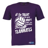 Printed T-Shirt with Quote Shortsleeve - Netball