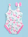 Baby Girls Swimwear Flamingo Ruffle