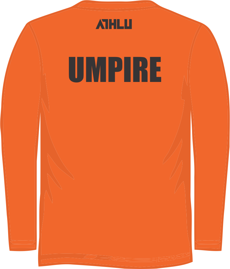 ATHLU Hockey Umpire Long Sleeve T-Shirt - Orange