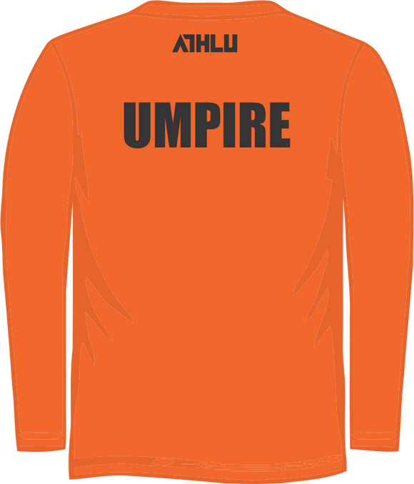 ATHLU Hockey Umpire Long Sleeve T-Shirt - Orange