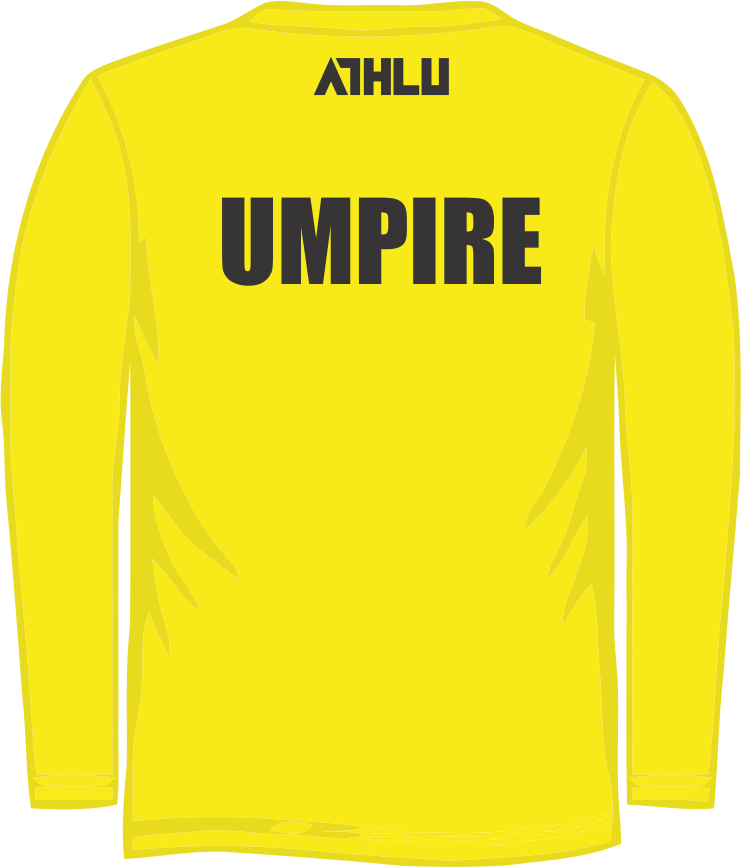 ATHLU Hockey Umpire Long Sleeve T-Shirt - Yellow