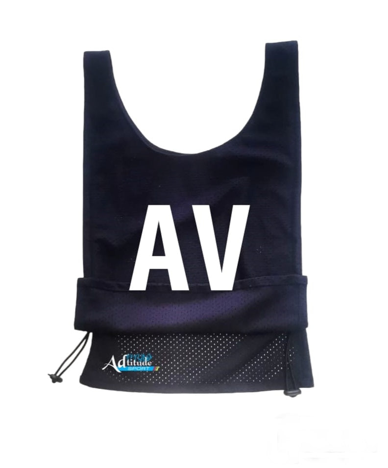 Netball Bibs - Set of 7 - With lettering - Fabric Mini Matt/Mesh/Honeycomb